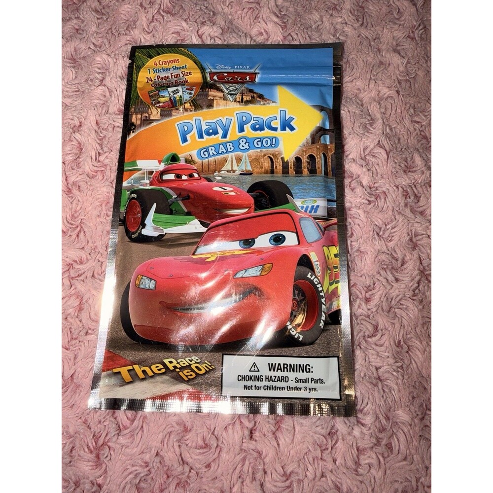 Disney Pixar Cars 2 Play Pack Grab & Go Color Activity Francisco Lightning